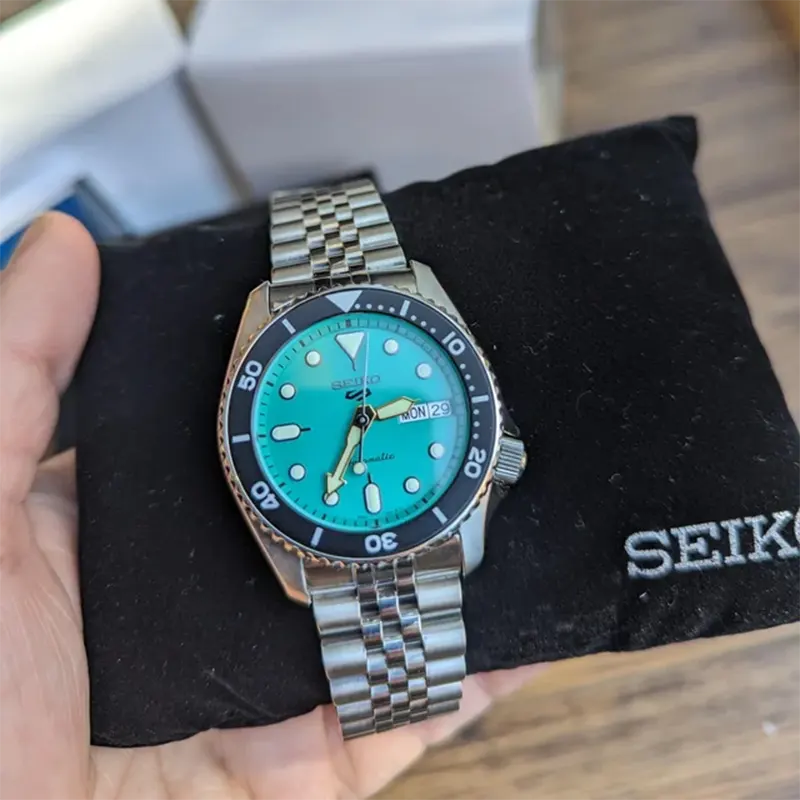 Seiko 5 Sports SKX “Midi” Automatic Tiffany Blue Dial Men’s Watch- SRPK33K1